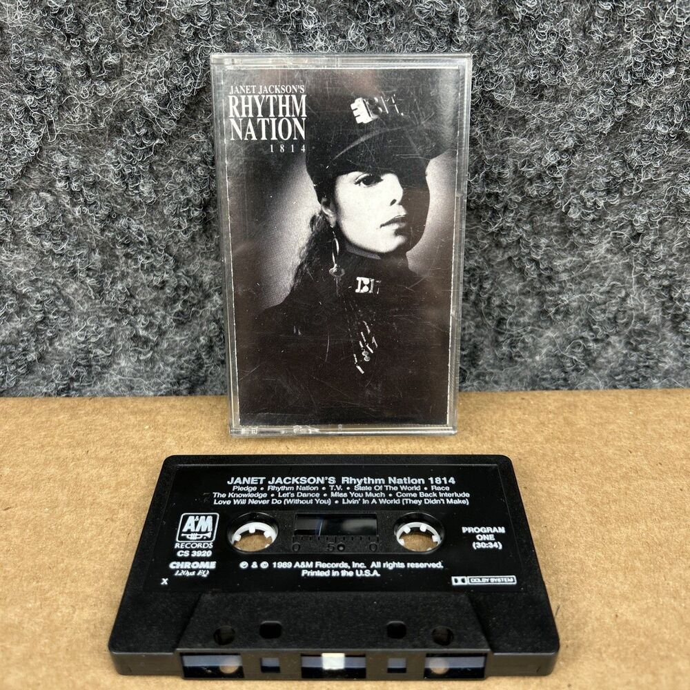 Janet Jackson Rhythm Nation 1814 Cassette 1989 A&M VTG Pop R&B Tested